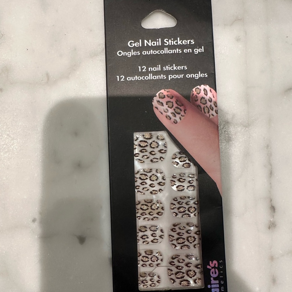 Claire's Leopard Print Gel Nail Stickers